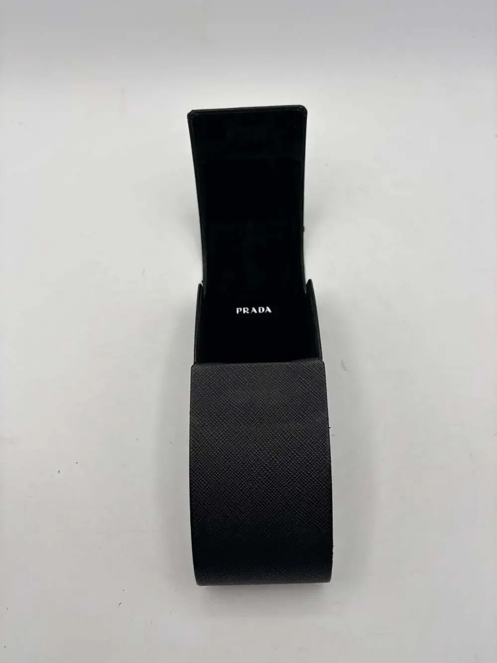 Prada Black Saffiano Leather Magnetic Eyeglass/Sunglasses Case